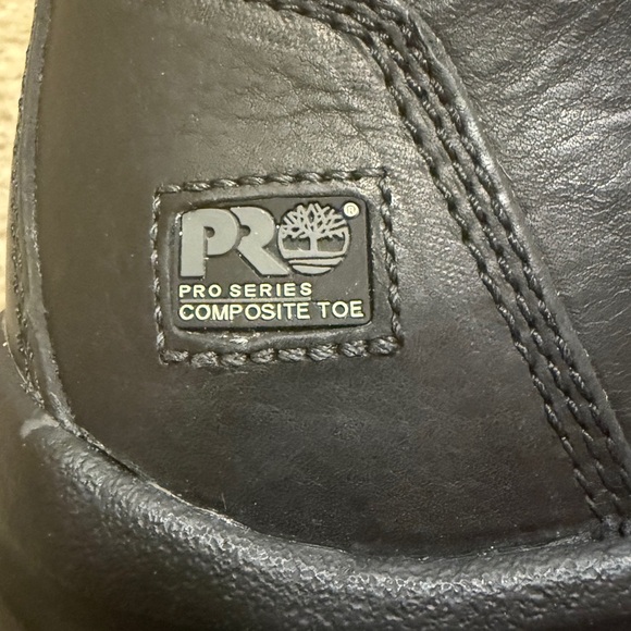 Timberland PRO Men's Titan Black Leather Boots 14W Composite Toe 6” - Picture 15 of 16